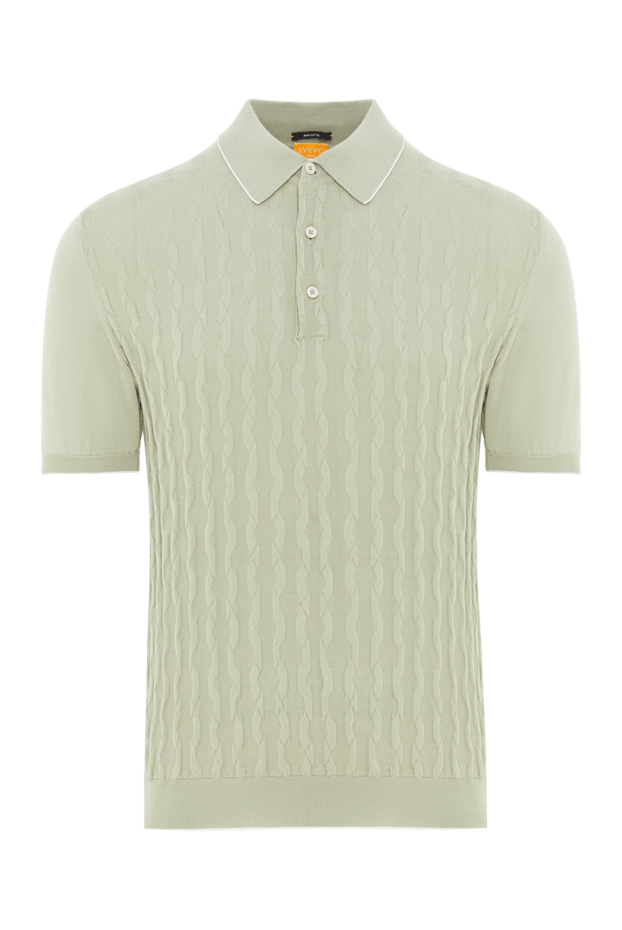 Svevo men's olive polo shirt with textured weave 179484 - photo 1