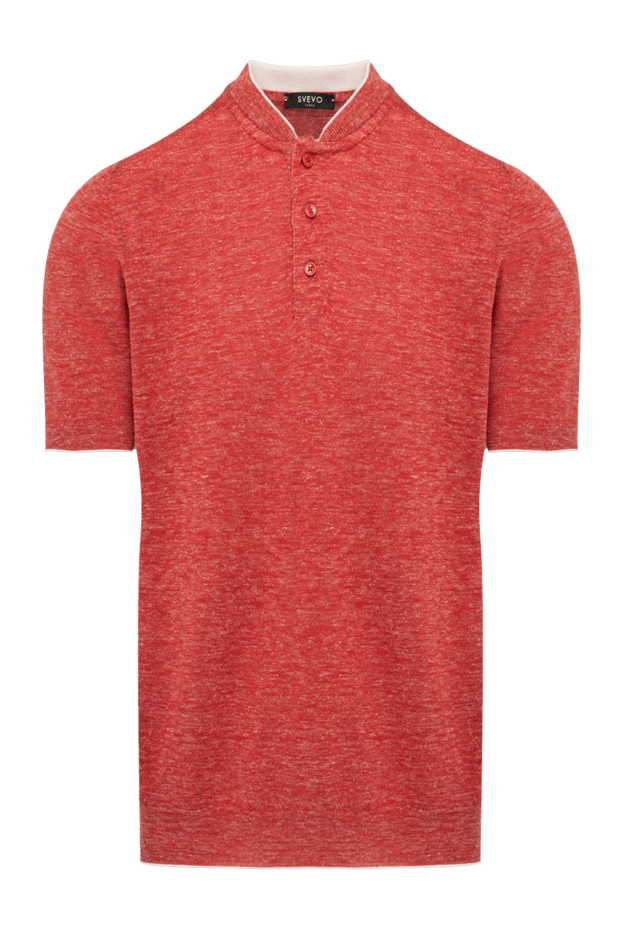 Svevo man men's red silk and linen polo buy with prices and photos 179485 - photo 1