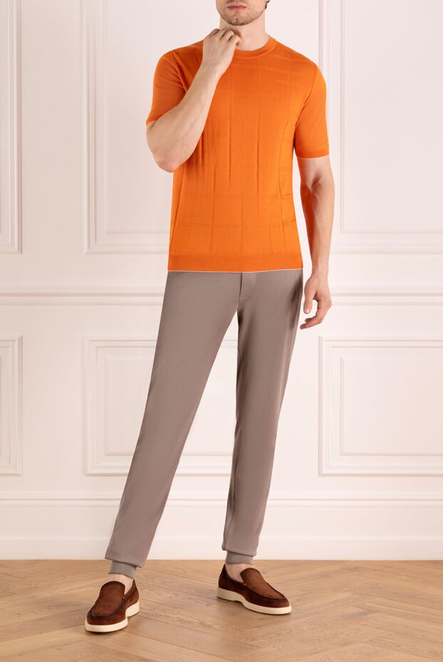 Svevo man men's short sleeve jumper, orange, cotton buy with prices and photos 179490 - photo 2
