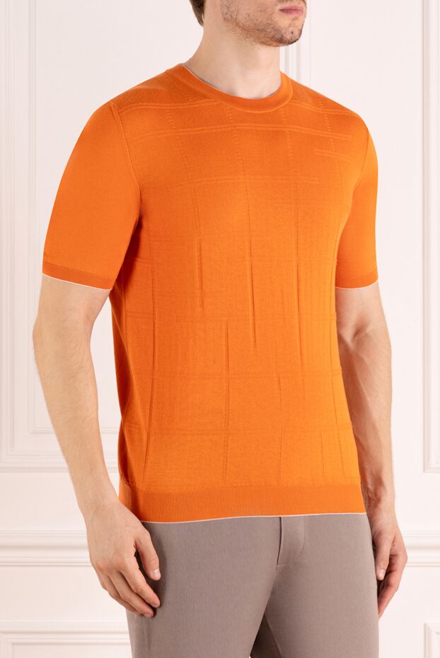 Svevo short sleeve cotton jersey jumper in a juicy citrus tone 179490 - photo 3