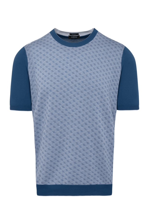 Svevo jumper with geometric pattern in blue palette 179493 - photo 1