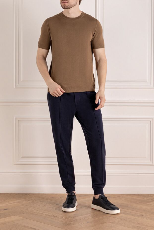 Svevo men's brown cotton short-sleeved jumper (markdown) 196949 - photo 2