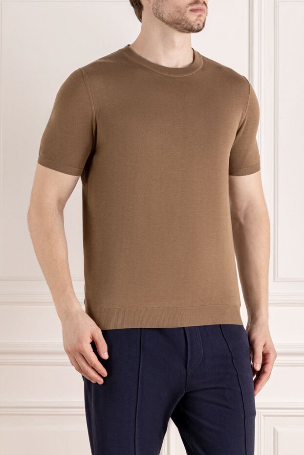 Svevo men's brown cotton short-sleeved jumper 179514 - photo 3