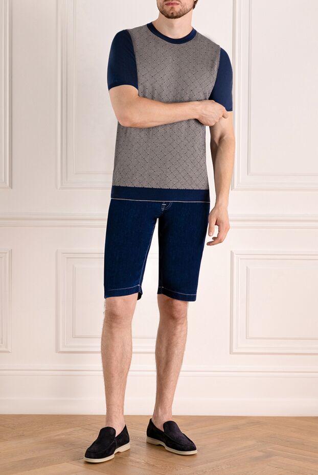 Svevo man short sleeve jumper for men, blue, cotton buy with prices and photos 179515 - photo 2