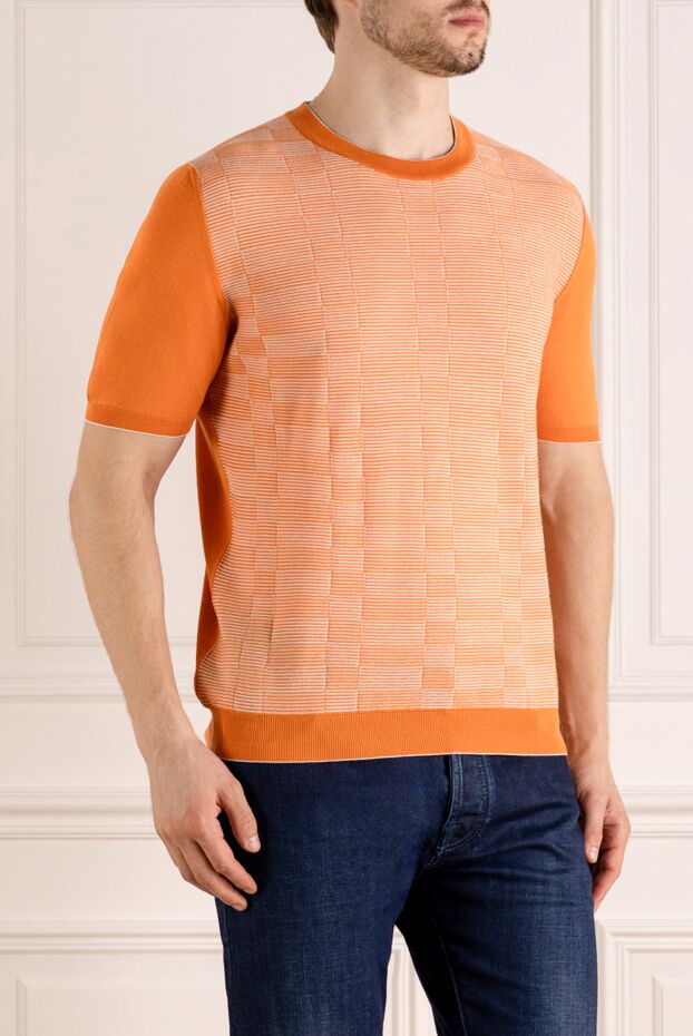 Svevo jumper with a raised check pattern and contrast piping 179516 - photo 3