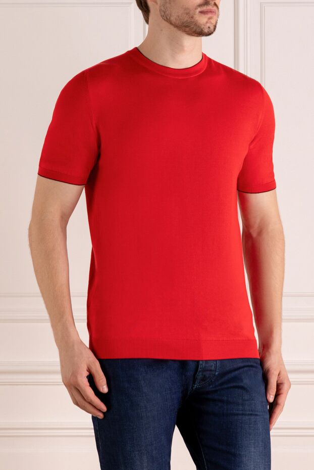 Svevo a basic fit, rich red cotton jumper. 179522 - photo 3