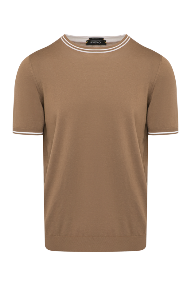 Svevo man men's beige cotton jumper with short sleeves buy with prices and photos 179524 - photo 1