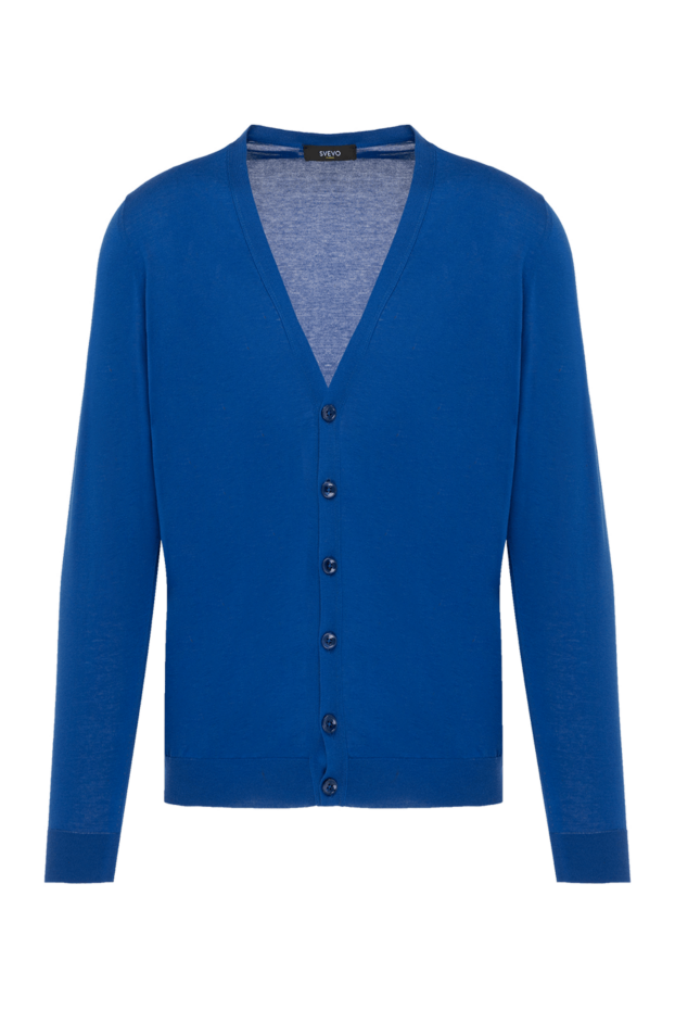 Svevo blue knit cardigan with buttons and a v-neck (markdown) 195723 - photo 1