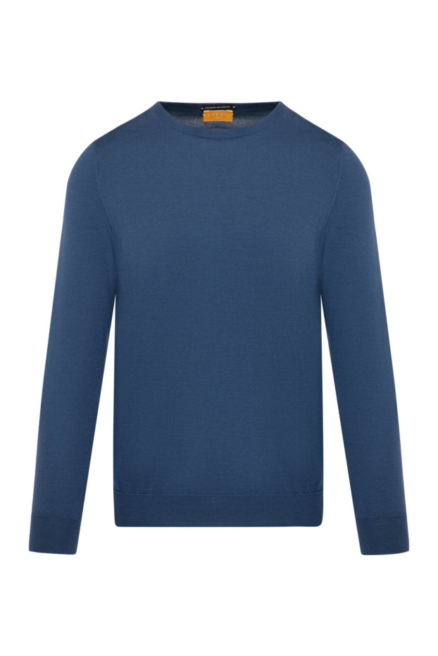 Svevo long sleeve men's blue cashmere and silk jumper 179537 - photo 1