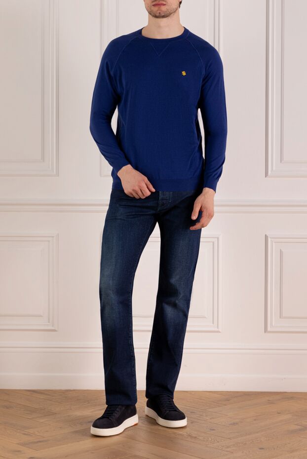 Svevo man long sleeve men's blue cotton jumper buy with prices and photos 179538 - photo 2