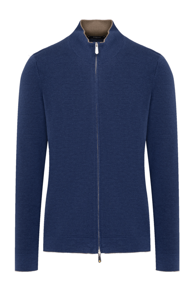 Svevo man men's blue cardigan made of wool and silk buy with prices and photos 179568 - photo 1