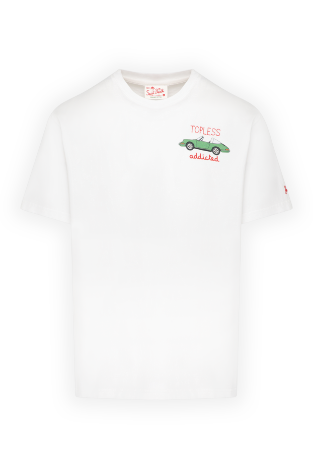 Cotton T-shirt with a convertible print and lettering - photo 1