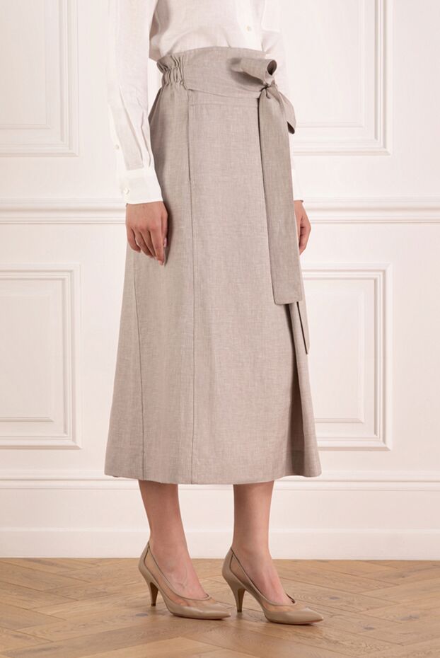 Loro Piana maxi skirt beige 179685 - photo 3