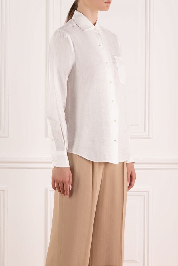 Loro Piana women's white linen shirt 179690 - photo 3