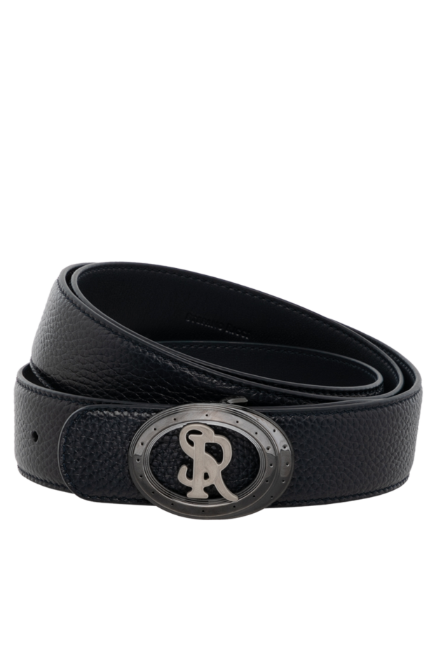 Stefano Ricci black textured belt made of genuine grained leather 179730 - photo 1