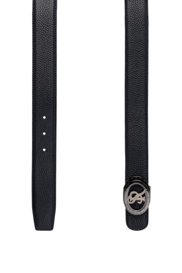 Stefano Ricci black textured belt made of genuine grained leather 179730 - photo 3