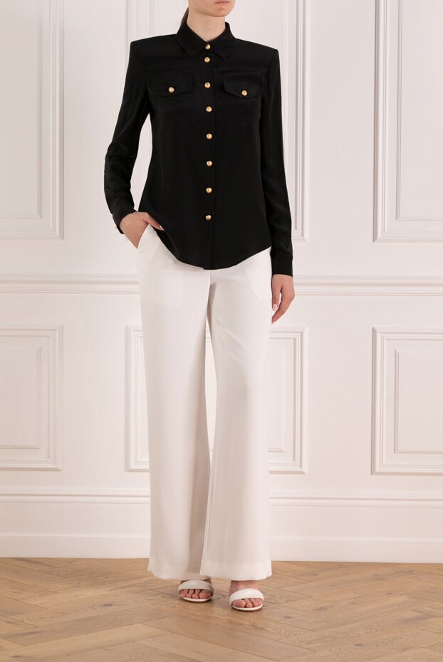 P.A.R.O.S.H. woman women's white polyester trousers buy with prices and photos 179798 - photo 2