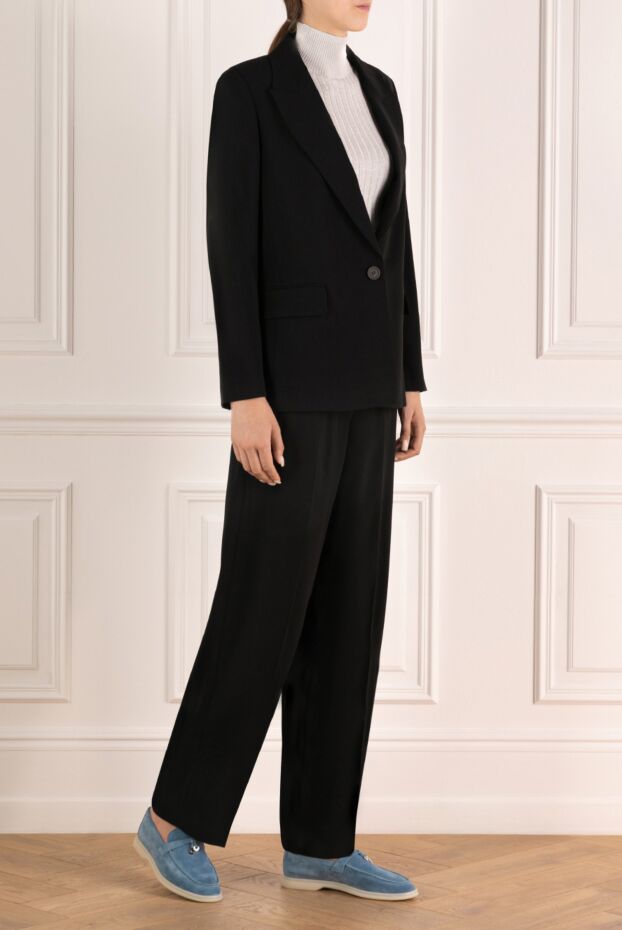 Peserico black polyester suit with trousers for women 179936 - photo 3