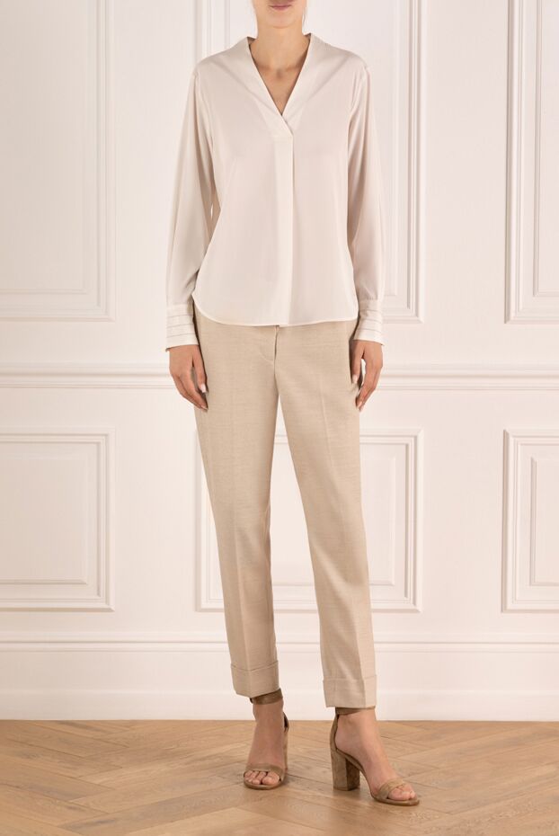 Peserico beige women's blouse made of silk and elastane. 179938 - photo 2