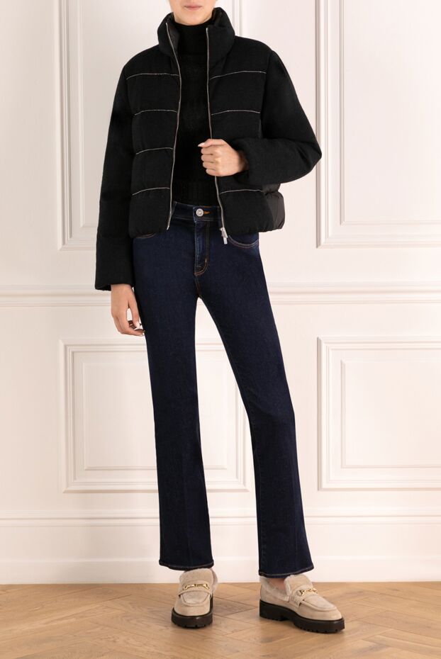 Peserico women's black alpaca and nylon jacket 179950 - photo 2