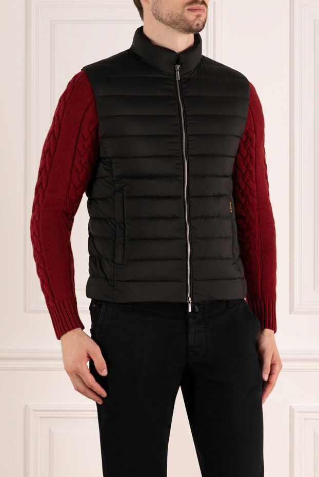 Moorer men's black vest made of polyamide and polyurethane. 180023 - photo 3