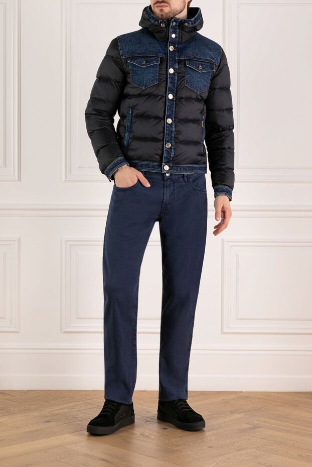 Moorer men's down jacket blue made of polyamide and polyurethane 180041 - photo 3