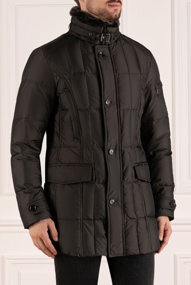 Moorer men's gray down jacket made of polyester 180046 - photo 3