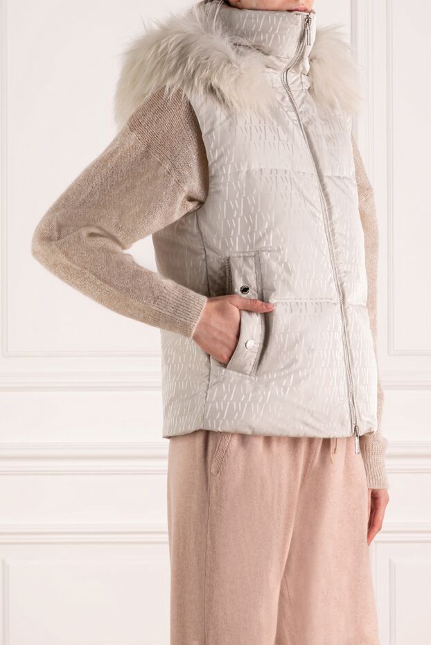 Moorer women's gray polyester vest 180187 - photo 3