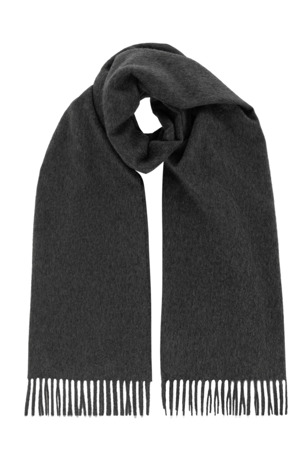 Loro Piana dark gray cashmere scarf with classic fringe 180210 - photo 1