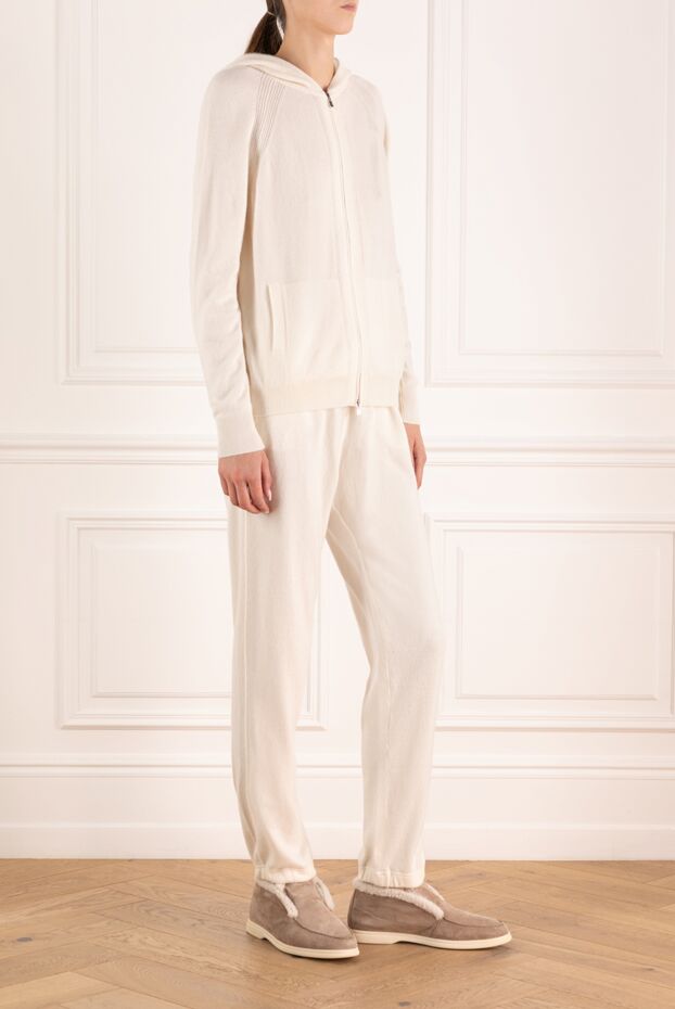Loro Piana white cashmere walking suit for women 180214 - photo 3