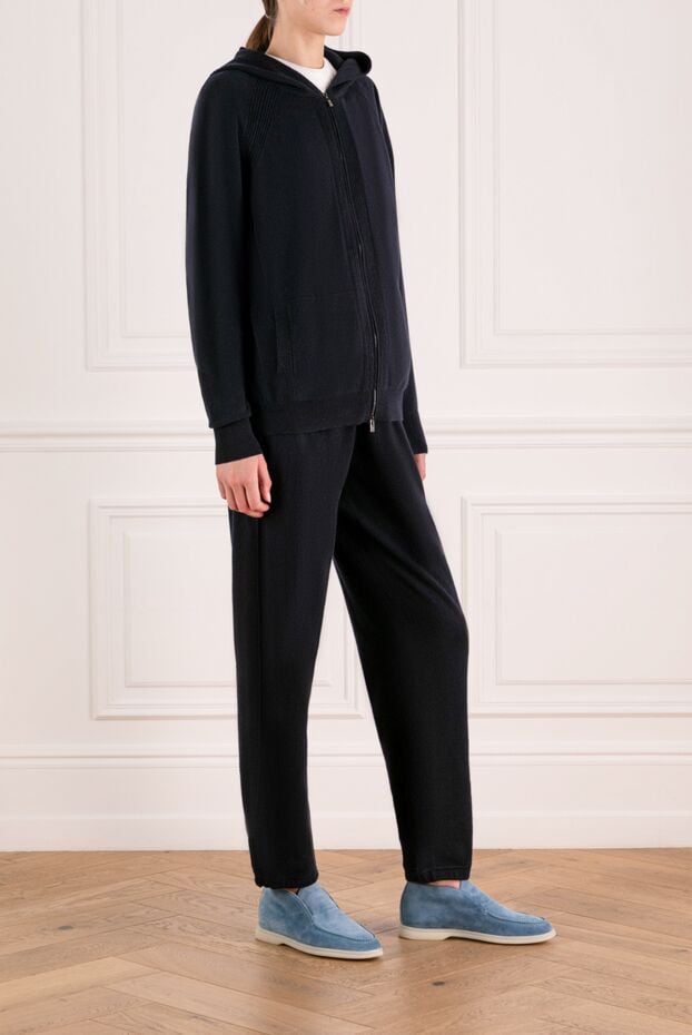 Loro Piana walking suit for women blue cashmere 180215 - photo 3