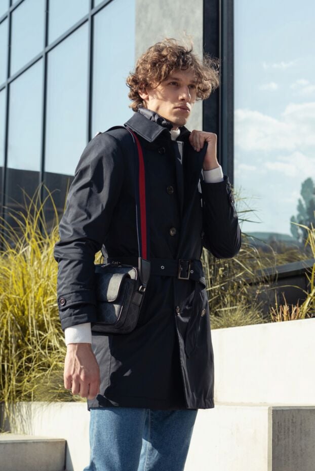 Moorer men's blue coat made of polyester and polyurethane. 180218 - photo 2