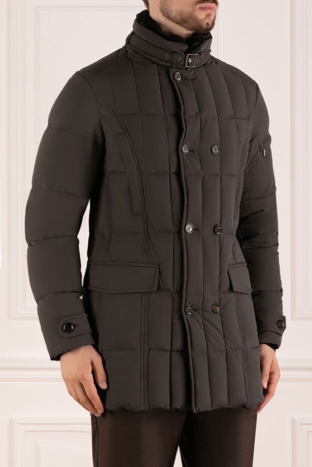 Moorer men's gray jacket made of polyamide and polyurethane 180220 - photo 3