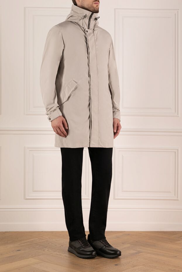 Moorer men's gray polyester coat 180222 - photo 3