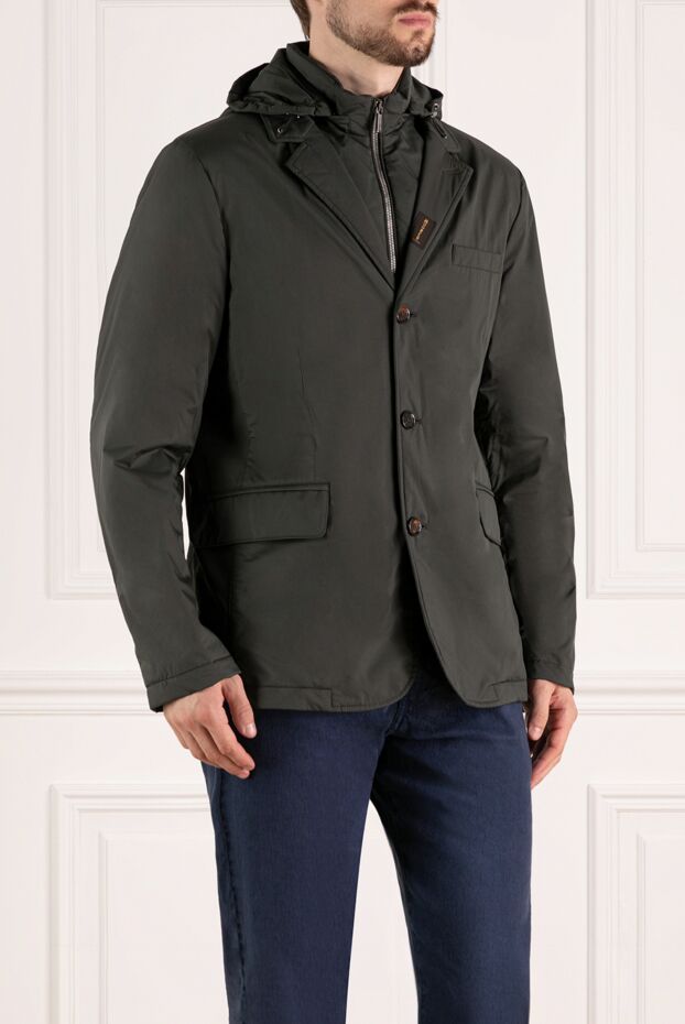 Moorer men's green blazer style jacket with patch pockets 180230 - photo 3