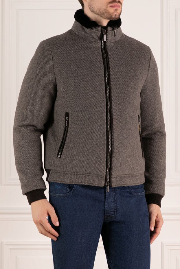 Moorer men's gray cashmere jacket 180232 - photo 3