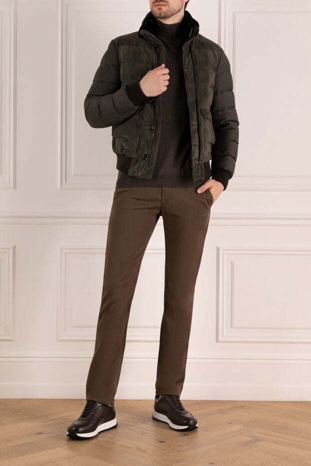 Moorer men's green wool and cashmere jacket 180233 - photo 2