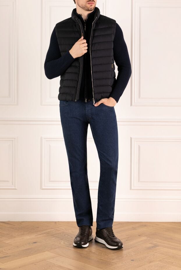 Moorer men's blue vest made of polyamide and polyurethane. 180235 - photo 2