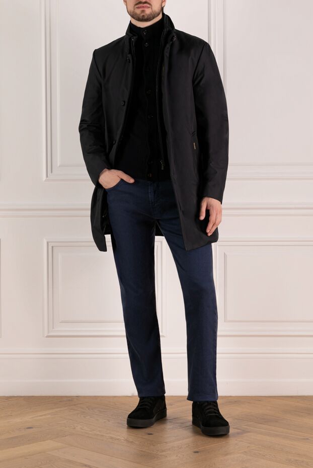 Moorer men's blue polyester coat 180236 - photo 3