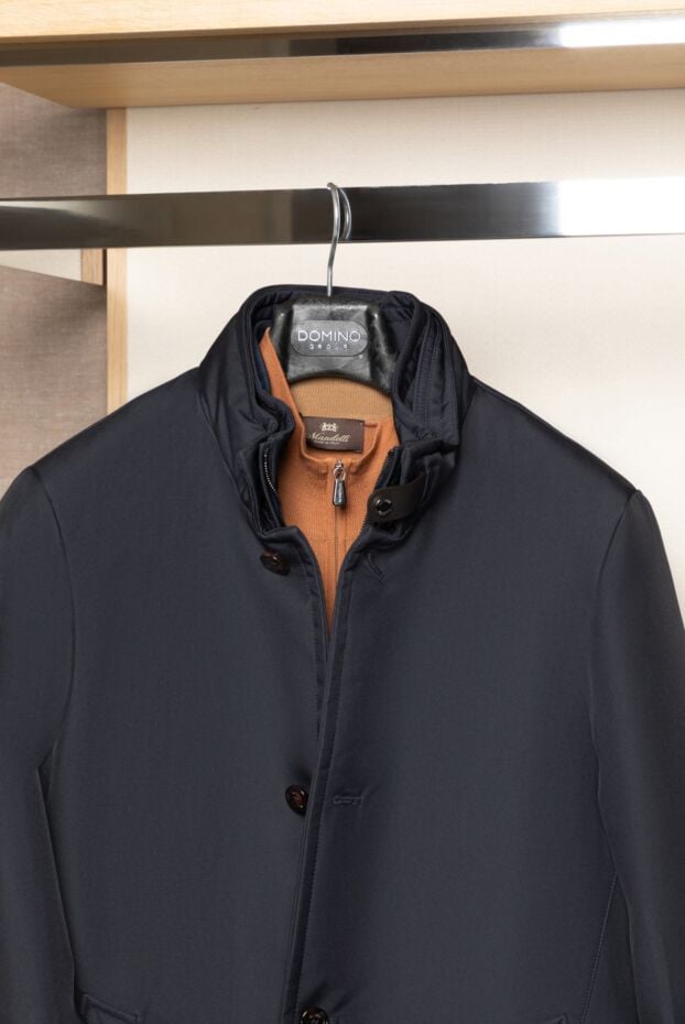 Moorer men's blue polyester coat 180236 - photo 2