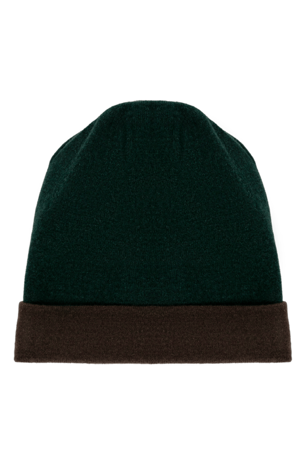 Moorer men's green cashmere hat with brown trim 180245 - photo 1
