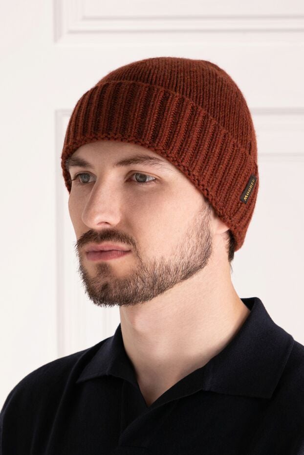 Moorer men's burgundy cashmere hat 180253 - photo 2