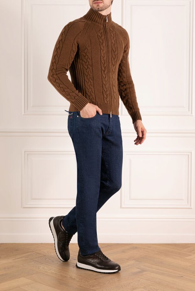 Moorer man men's brown cashmere cardigan buy with prices and photos 180257 - photo 2