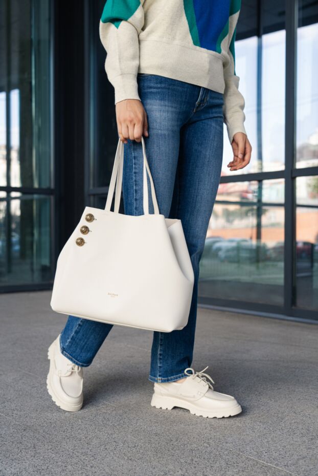 Women's blue stretch denim flared jeans - photo 2