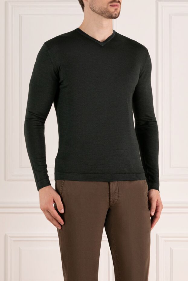 Moorer men's green woolen jumper 180271 - photo 3