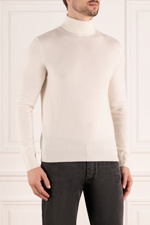 Moorer men's white wool tee 180272 - photo 3