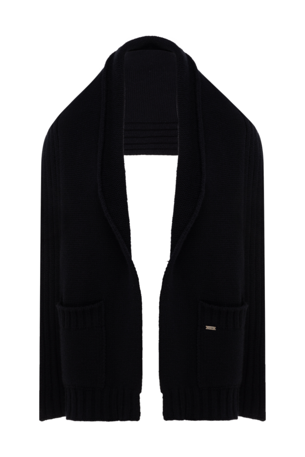 Moorer cashmere scarf black for women with pockets and logo 180297 - photo 1