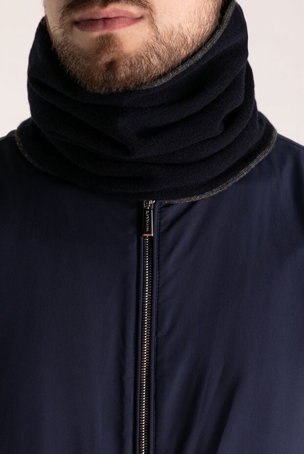 Moorer blue cashmere scarf for men 180301 - photo 2