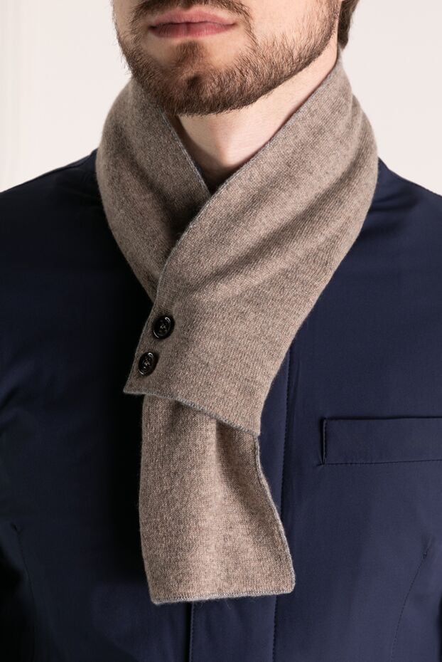 Moorer brown cashmere scarf for men 180308 - photo 2