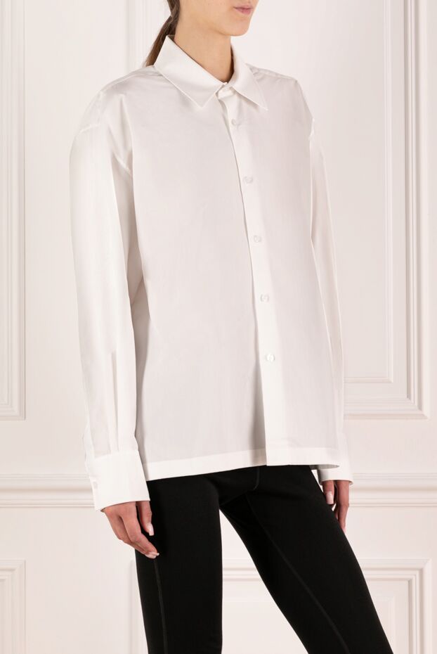 Alexanderwang women's white oversized cotton shirt with a minimalist design 180363 - photo 3